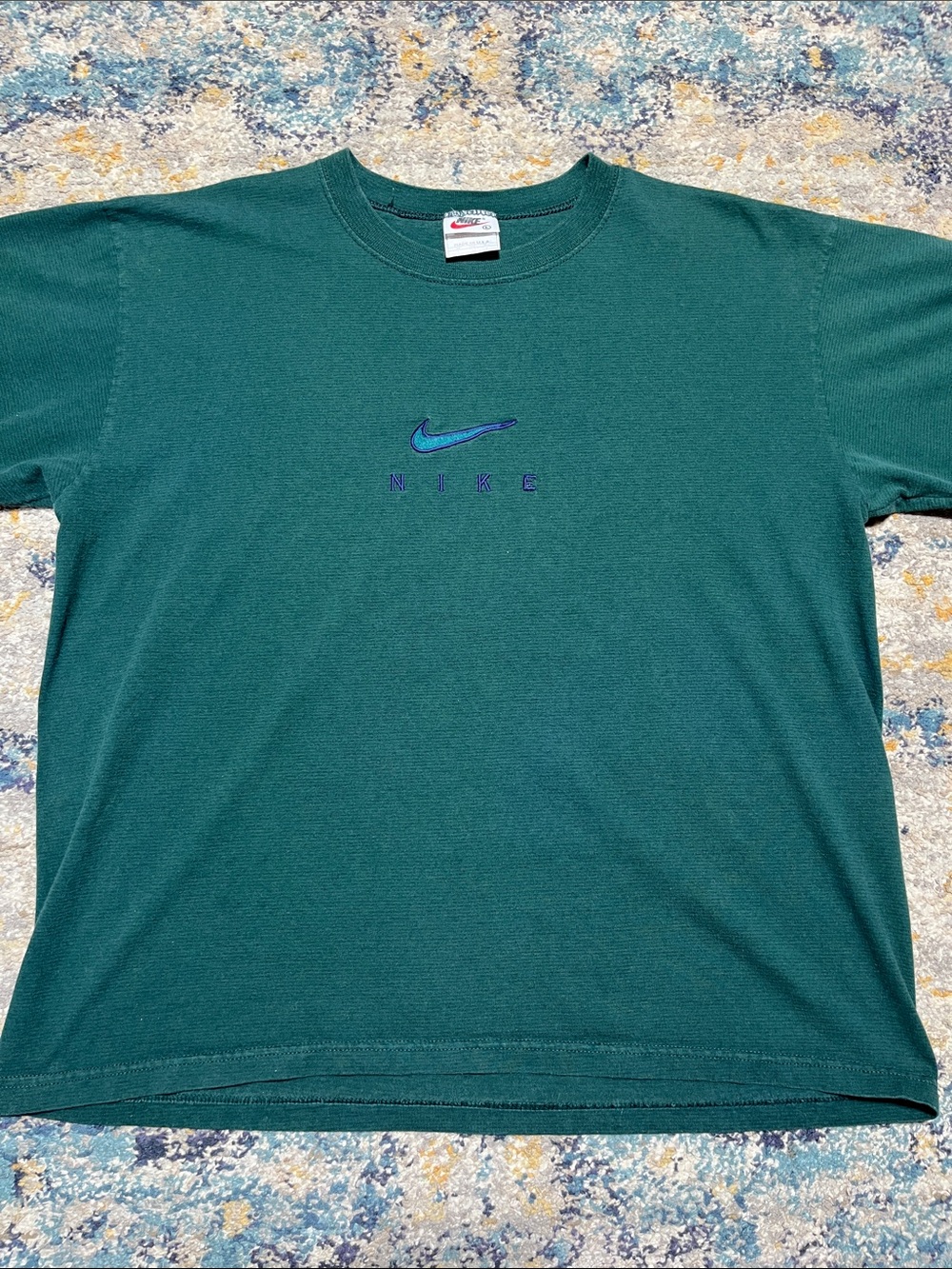 VTG Nike Forest Green Crewneck T-Shirt Size L